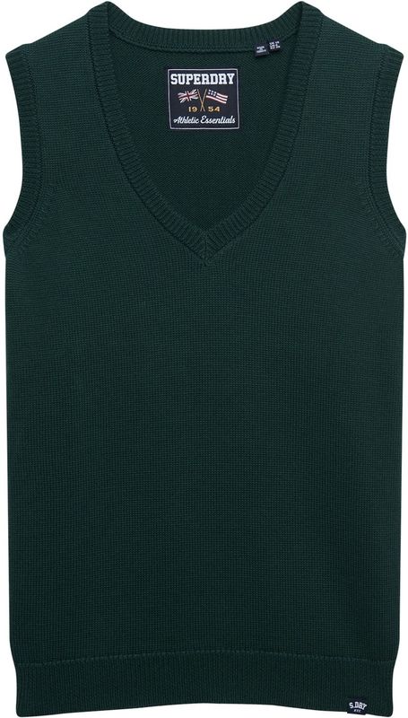 Superdry - Top - Smaragd - Mouwloos - V-hals