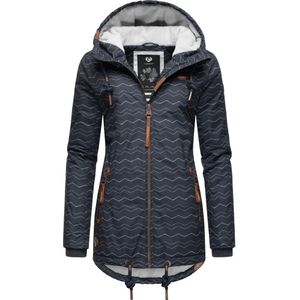 Ragwear Winterjas 'Zuzka'  nachtblauw / bruin / wit