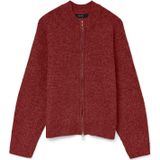 Vmbang - Gebreid Vest - O-hals - Lange Mouwen - Ritssluiting - Regular Fit