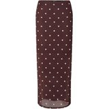 PIECES Rok 'PCDorthea'  bruin / wit