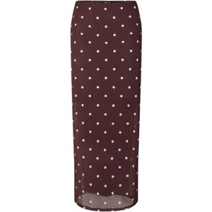 PIECES Rok 'PCDorthea'  bruin / wit