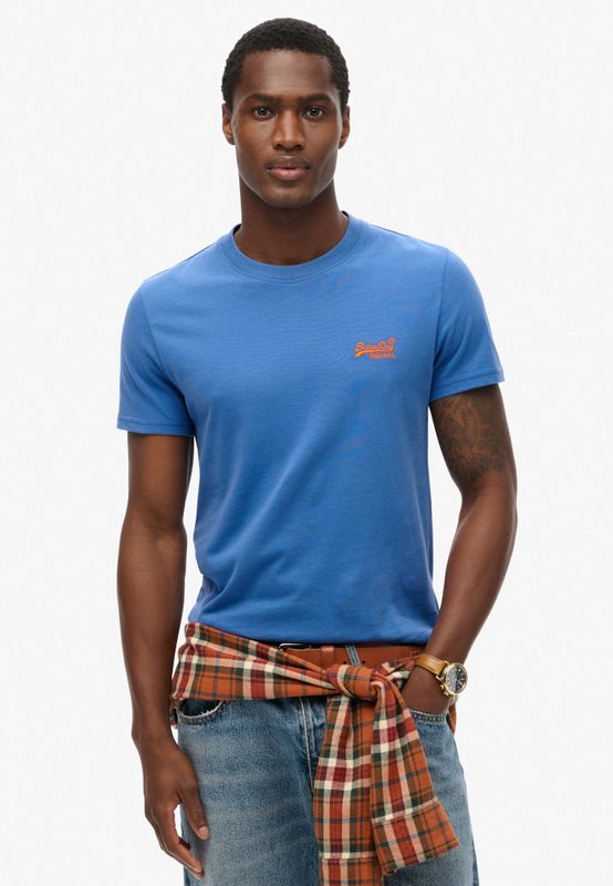 Superdry Shirt  lichtblauw / oranje