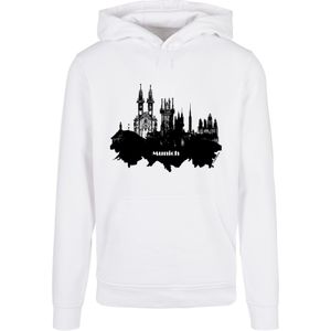 F4NT4STIC Sweatshirt 'Cities Collection - Munich skyline'  zwart / wit
