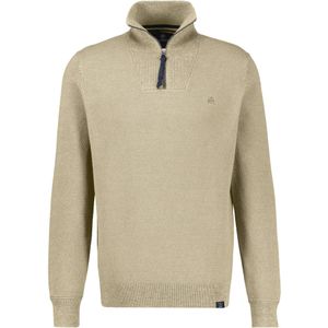Lerros - LERROS - Gebreide Troyer - Tender Beige Melange - 100% Katoen