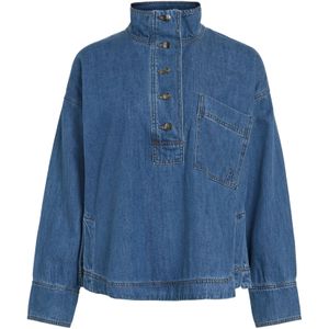 ROUGE EDIT Blouse  blauw denim