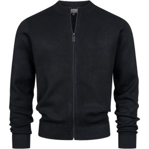 INDICODE JEANS Gebreid vest 'Laos'  zwart