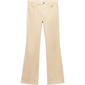 Mango Cropped High Waist Jeans Ecru