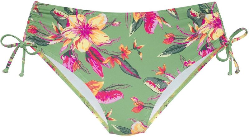 Look - Gedessineerd Bikinibroekje - Salie/Pink - Polyamide/Microvezel