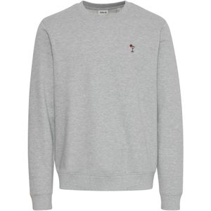 !Solid Trui 'Nooam'  grijs gemêleerd