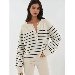 Hiccup Trui  zwart / natuurwit