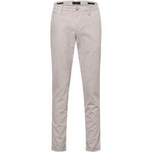 Alberto Broek ' ROB Linen Stripe slim fit '  taupe