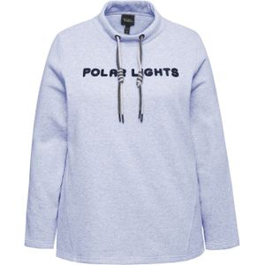Ulla Popken Sweatshirt  lichtgrijs / zwart