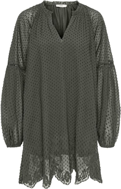 JDY - Korte Jurk - V-Hals - Lange Mouwen - Loose Fit