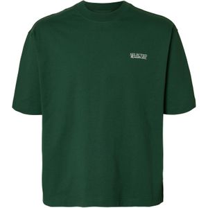 SELECTED Shirt 'SLHNORMAN'  jade groen / wit