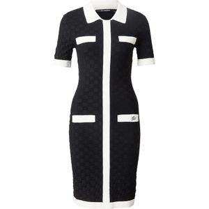 Karl Lagerfeld Gebreide jurk  zwart / wit