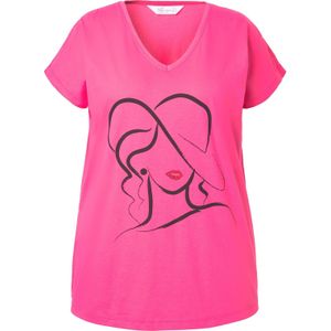 MIAMODA Shirt  pink / rood / zwart