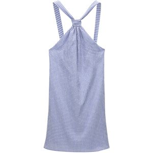 Pull&Bear Jurk  blauw denim / pastelblauw / wit