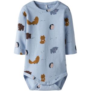 NAME IT Rompertje/body 'NBMSOUL'  beige / lichtblauw / karamel / zwart