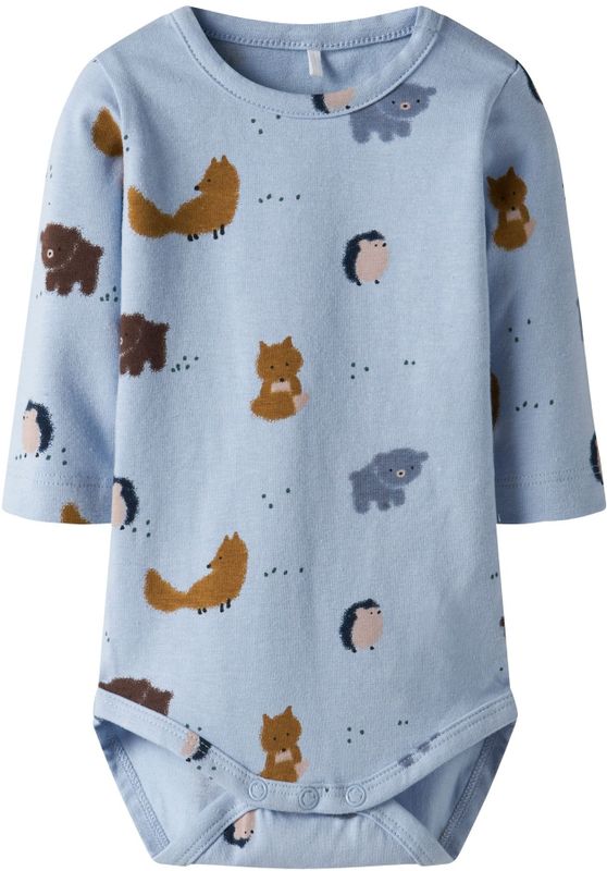 NAME IT Rompertje/body 'NBMSOUL'  beige / lichtblauw / karamel / zwart