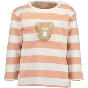 BLUE SEVEN Shirt 'Mini'  beige / zalm roze / wit