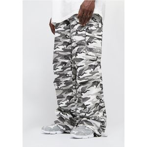 Karl Kani Cargobroek  stone grey / donkergrijs / zwart / offwhite