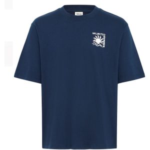 !Solid Shirt 'ODANIEL'  blauw / wit