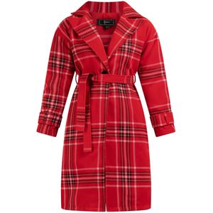 faina Tussenmantel  rood / zwart / offwhite