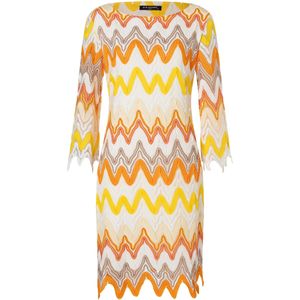 Ana Alcazar Gebreide jurk 'Zitea'  ivoor / karamel / geel / oranje