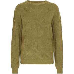 ICHI Trui ' Boston '  olijfgroen