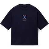 NAPAPIJRI Shirt 'Irto'  navy / lichtblauw / oranje / wit