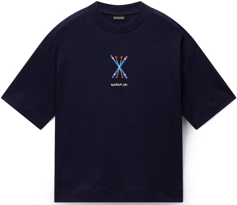 NAPAPIJRI Shirt 'Irto'  navy / lichtblauw / oranje / wit