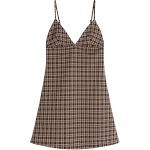 Bershka Jurk  cappuccino / donkerbruin