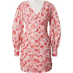 GLAMOROUS Jurk  beige / rosa / watermeloen rood