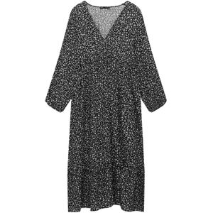 Pull&Bear Jurk  olijfgroen / zwart / wit