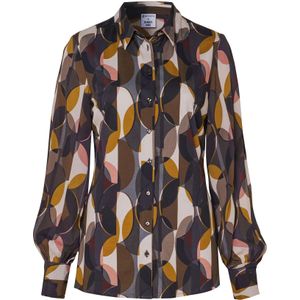 DESOTO - Blouse 'Pia' - Donkerbruin - Lange Mouw