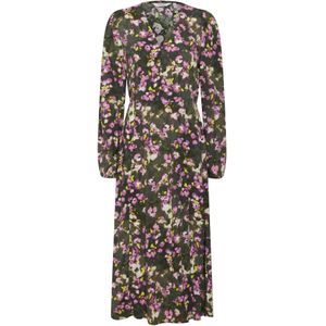 b.young Jurk  geel / groen / donkerlila / wit