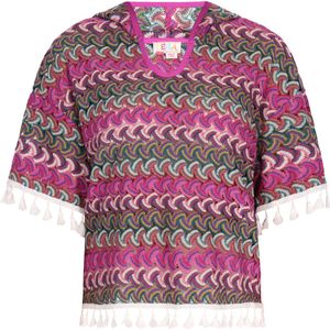 IZIA Shirt  groen / pink / wit