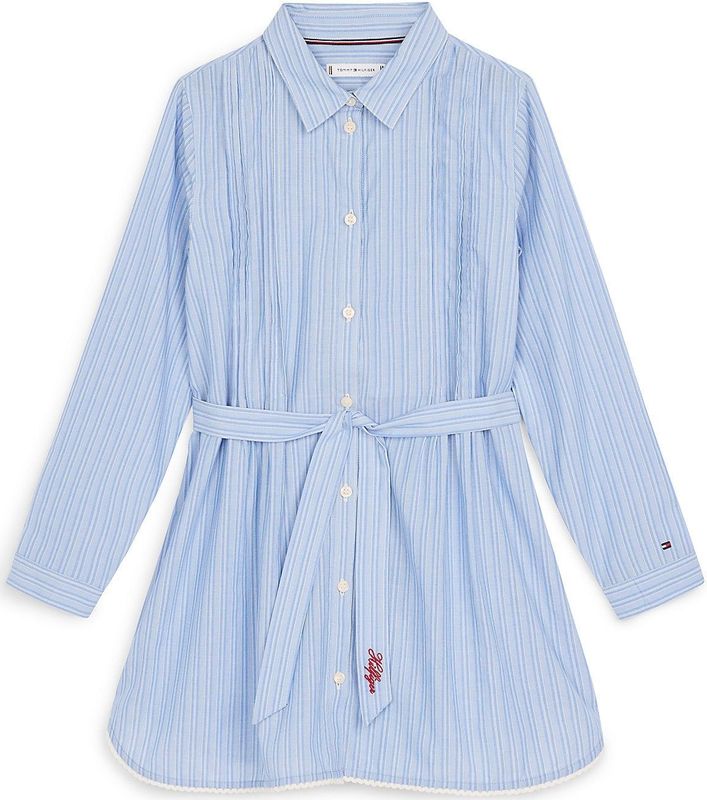 Jurk - Gestreept - Katoen - Knoopsluiting - Polokraag - Lange Mouw