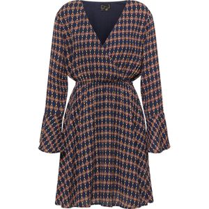 faina Jurk  marine / geel / grijs / rood