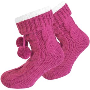 normani Sokken  magenta / wit