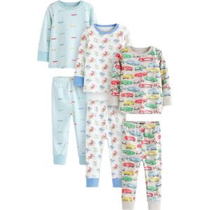 Next Nachtkledij '3er-Pack'  blauw / groen / lichtrood / wit