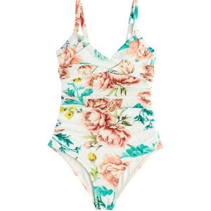 Next Badpak  aqua / limoen / pastelrood / wit