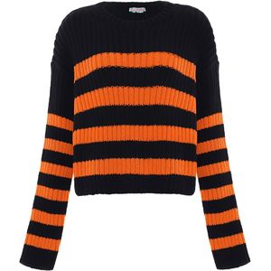 Libbi Trui  oranje / zwart