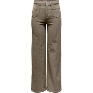 ONLY - ONLHOPE - Broek - Kaki - Corduroy - High Waist