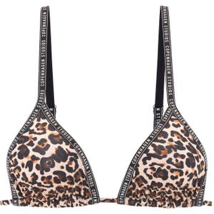 Copenhagen Studios - Leody - Triangelbikinitop - Bruin Gedessineerd - Dierenprint