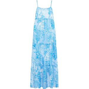 IZIA Zomerjurk  lichtblauw / wit