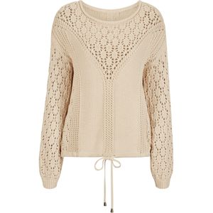 Gebreide Trui - Zand - 100% Katoen - Lange Mouwen
