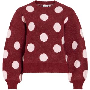 VILA Trui 'VILUNA'  lichtroze / donkerrood