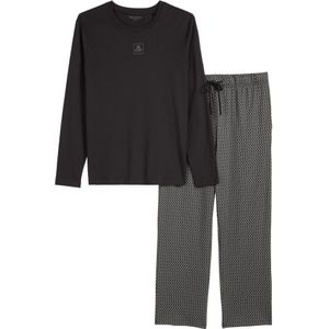 Marc O'Polo Pyjama lang ' Mix N Match Cotton '  grijs / zwart