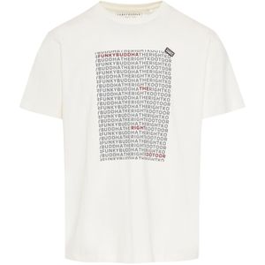 Funky Buddha Shirt  ecru / grijs / donkerrood